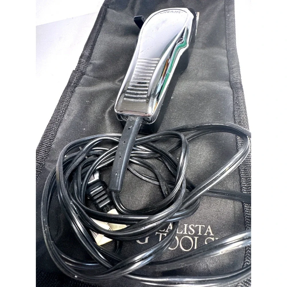 Conair Hair Clipper HC200D Mens Chrome Corded Trimmer Calista Tool Case Works